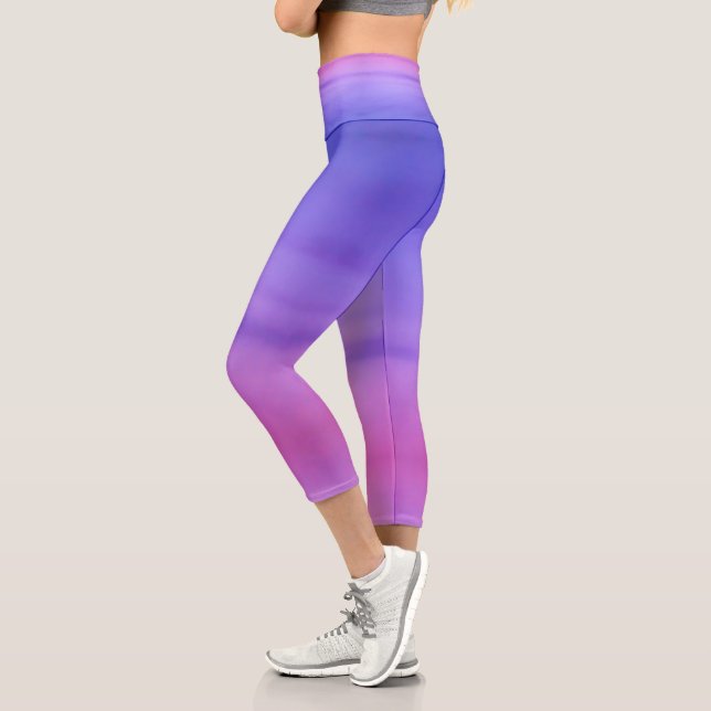 spring sunset High Waisted Capris (Left)