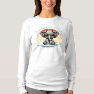 Spring Sunshine and Ele-fun Retro Beach Getaway T-Shirt