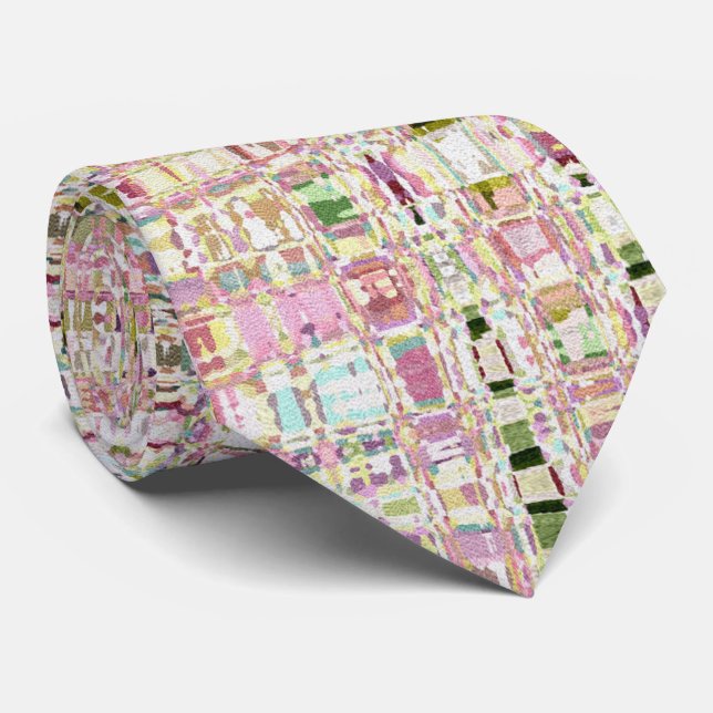 Spring Tapestry Abstract Tie (Rolled)