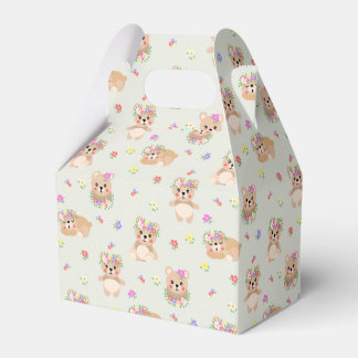 Spring teddy bear favour box