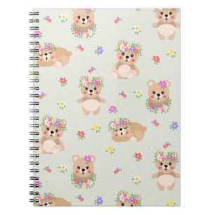Spring teddy bear notebook