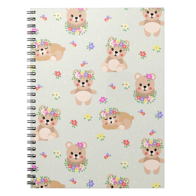 Spring teddy bear notebook (Front)