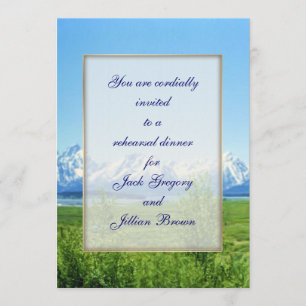 Spring Tetons WEDDING rehearsal dinner invitation