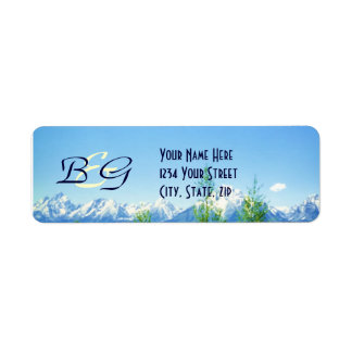 Spring Tetons WEDDING Return Address Label