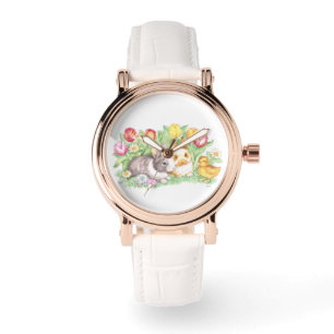 Spring Theme Bunnies Easter Watch