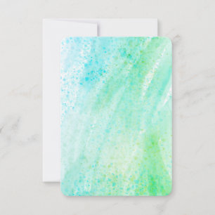 Spring Themed Mint Tulip Blue Flat Thank You Card