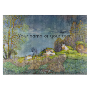 Spring thunderstorm painting Watercolor Cutting Board