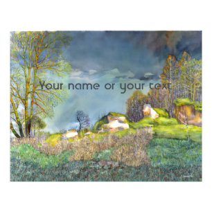 Spring thunderstorm painting Watercolor Photo Print