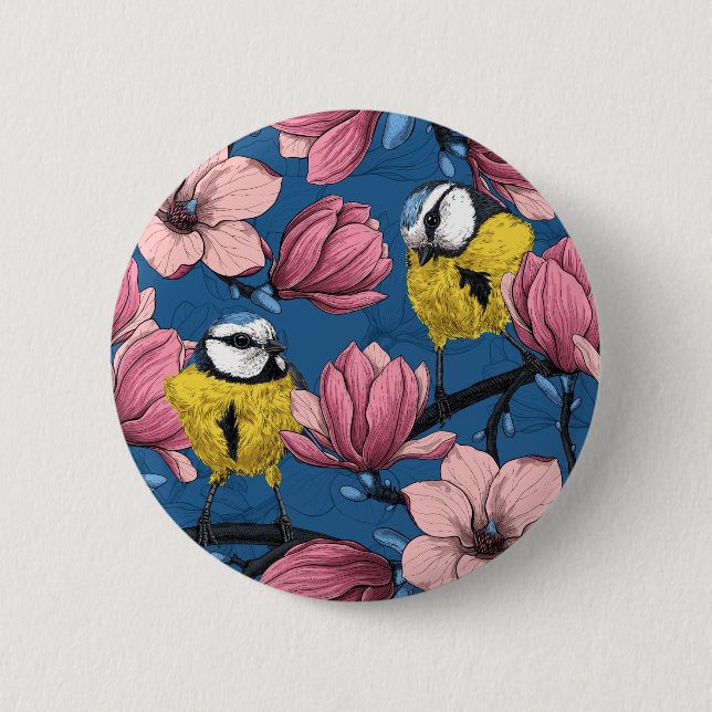 Spring time 6 cm round badge (Front)