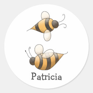 Spring Time · Bees Classic Round Sticker
