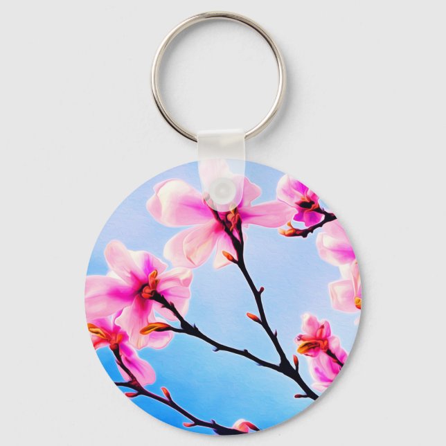 Spring Time Blossoms Key Ring (Front)
