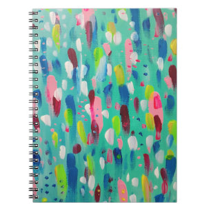 Spring Time Blues Abstract Art Notebook
