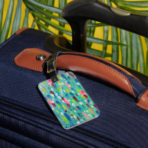 Spring Time Blues Abstract Luggage Tag