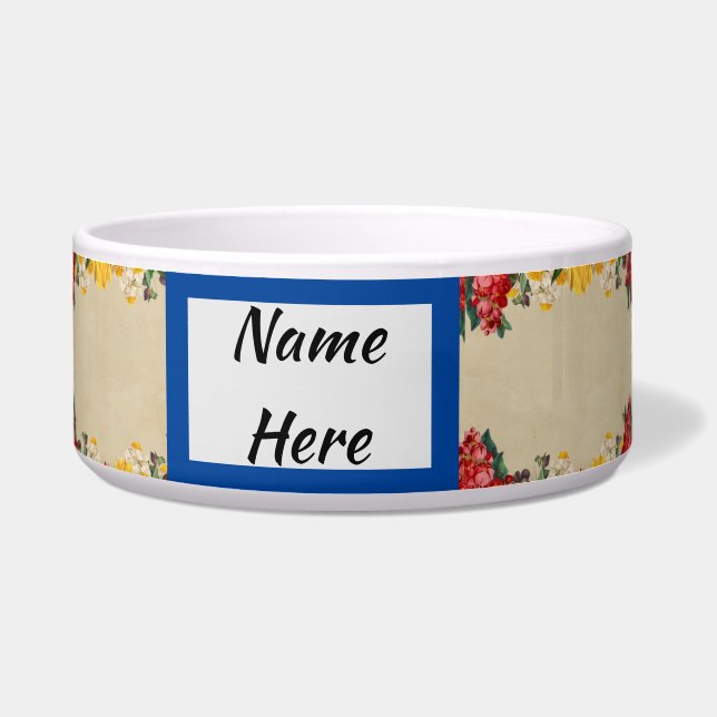 Spring Time Ceramic Pet Bowl (Front)