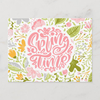 Spring Time Floral Greeting Card with Bold Design 
