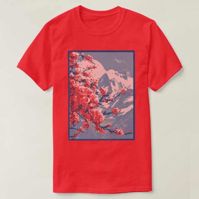 Spring Time Flowers Sakura Cherry Blossom Tree  T-Shirt (Design Front)