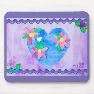 Spring Time Heart - Kids Art for CHOC Mouse Pad
