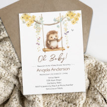 Spring Time HedgeHog Floral Baby Shower