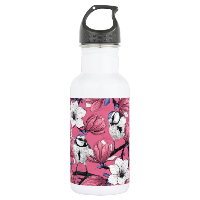 Spring time in pink 532 ml water bottle (Front)