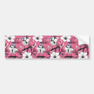 Spring time in pink bumper sticker