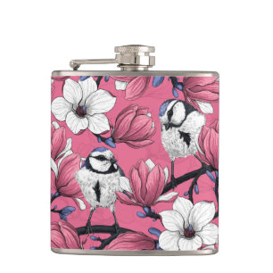 Spring time in pink hip flask