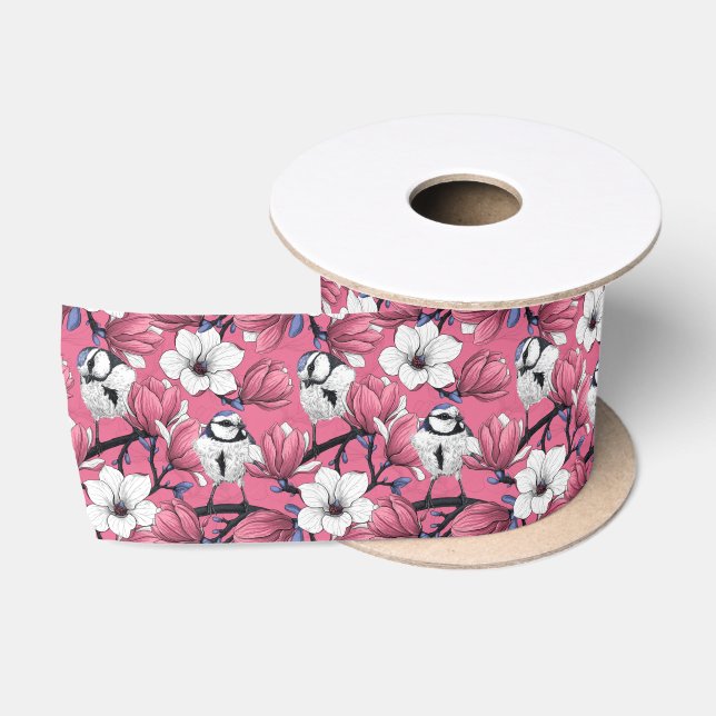 Spring time in pink satin ribbon (Spool)