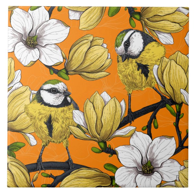 Spring time in yellow ceramic tile (Front)