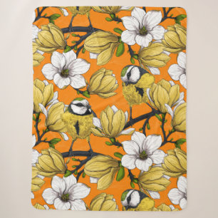 Spring time in yellow sherpa blanket