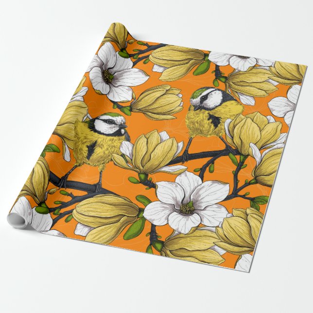 Spring time in yellow wrapping paper (Unrolled)