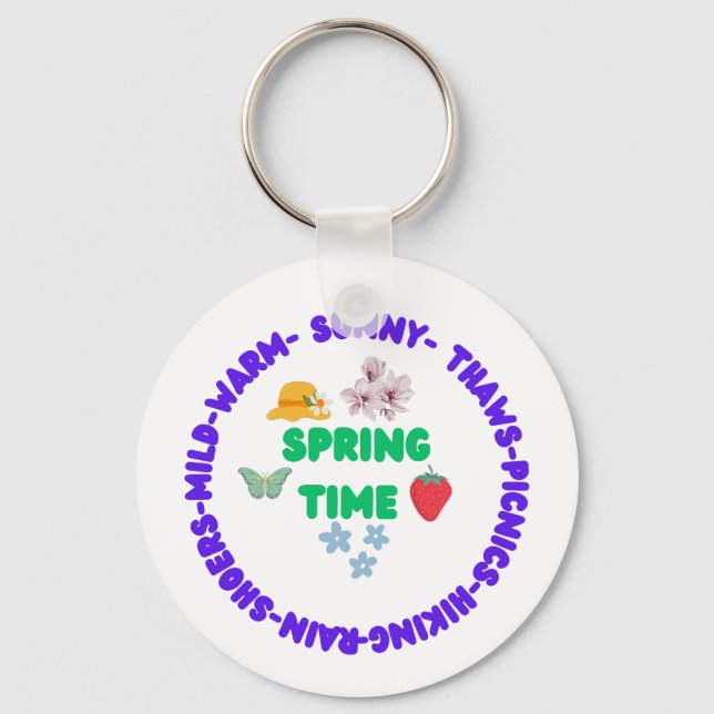spring time  key ring (Front)