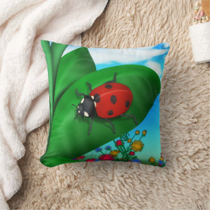 Spring Time Lady Bug Cushion