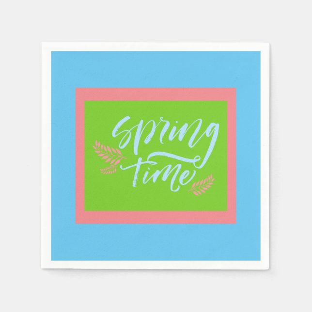 Spring Time Paper Napkins (Front)