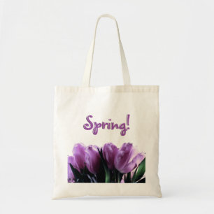 Spring time Purple Tulips Carryall Totebag Tote Bag