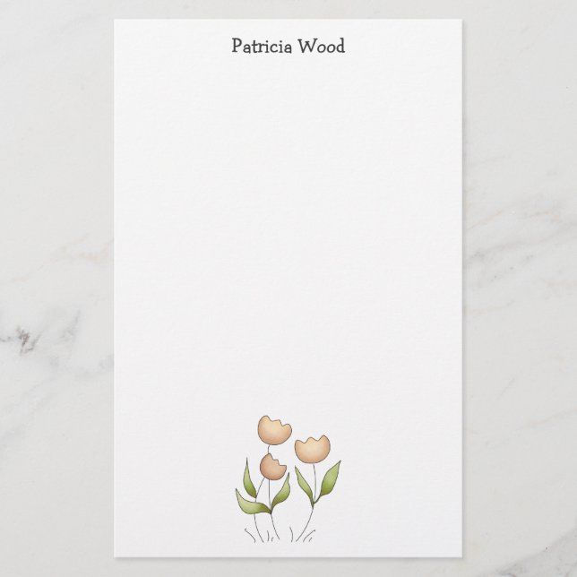 Spring Time · Tulips Stationery (Front)