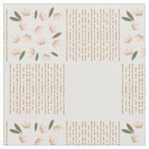 Spring tiny flowers block printing fabric