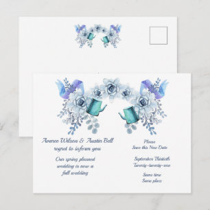 Spring to Fall Wedding Postponement Announcement Postcard