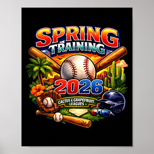 Spring Training 2026 Baseball Fan Design Retro Pal Poster (Front)