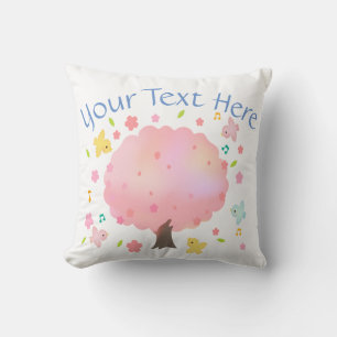 Spring Tree & Birds Custom Cushion