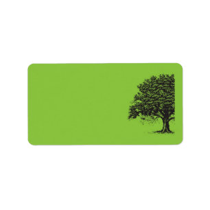 Spring Tree Green/Black Wedding Mailing Address Label