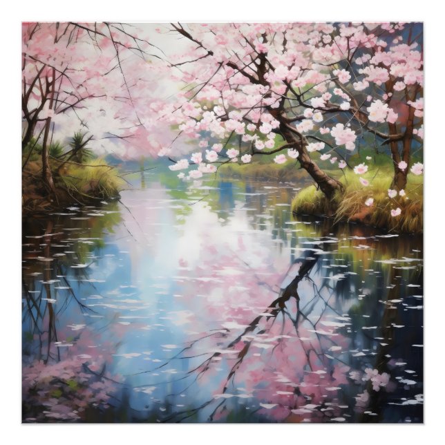 Spring Trees River Photo Print (Front)