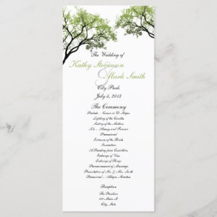 Spring Trees Wedding Program