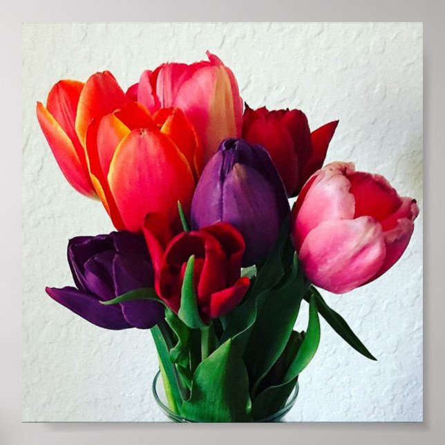 Spring Tulip Bouquet Poster (Front)