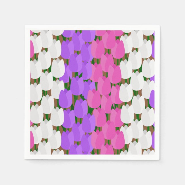 Spring Tulip Field Napkin (Front)
