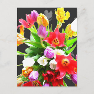 Spring Tulip Flowers Postcard