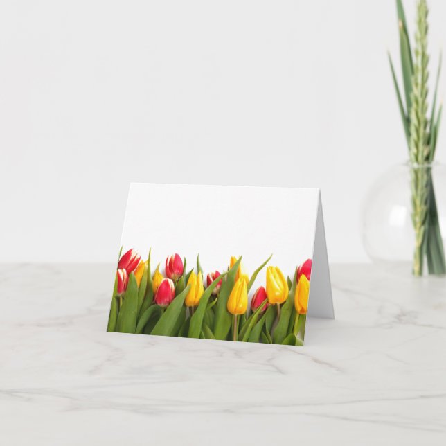 Spring Tulip Garden Note Card (Front)