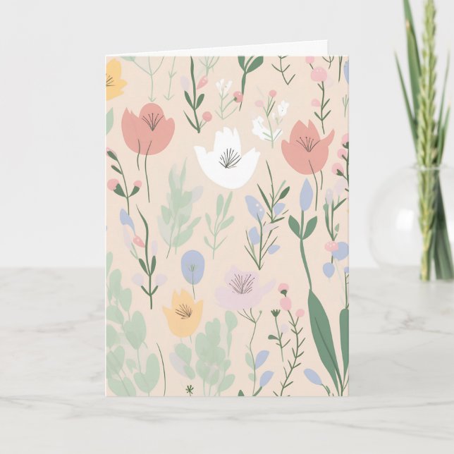 Spring Tulip Pattern Card (Front)