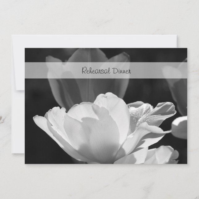 Spring Tulip Rehearsal Dinner Invitation (Front)