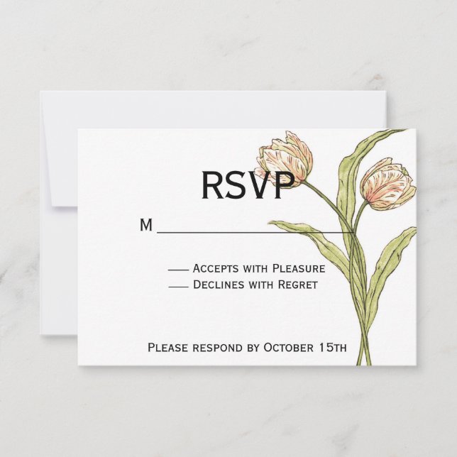 Spring Tulip RSVP (fully customisable) (Front)