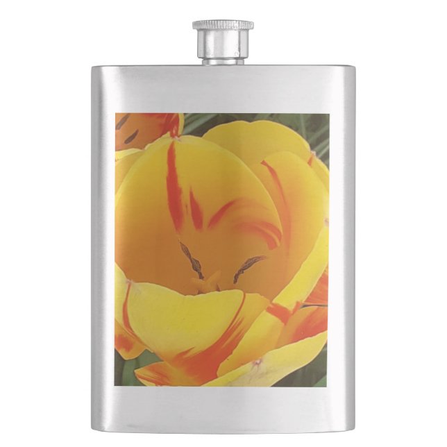Spring Tulips Classic Flask (Front)