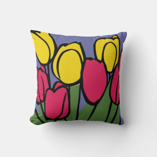 Spring Tulips Cushion (Front)